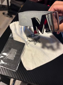 MCM Belt with M Logo Buckle