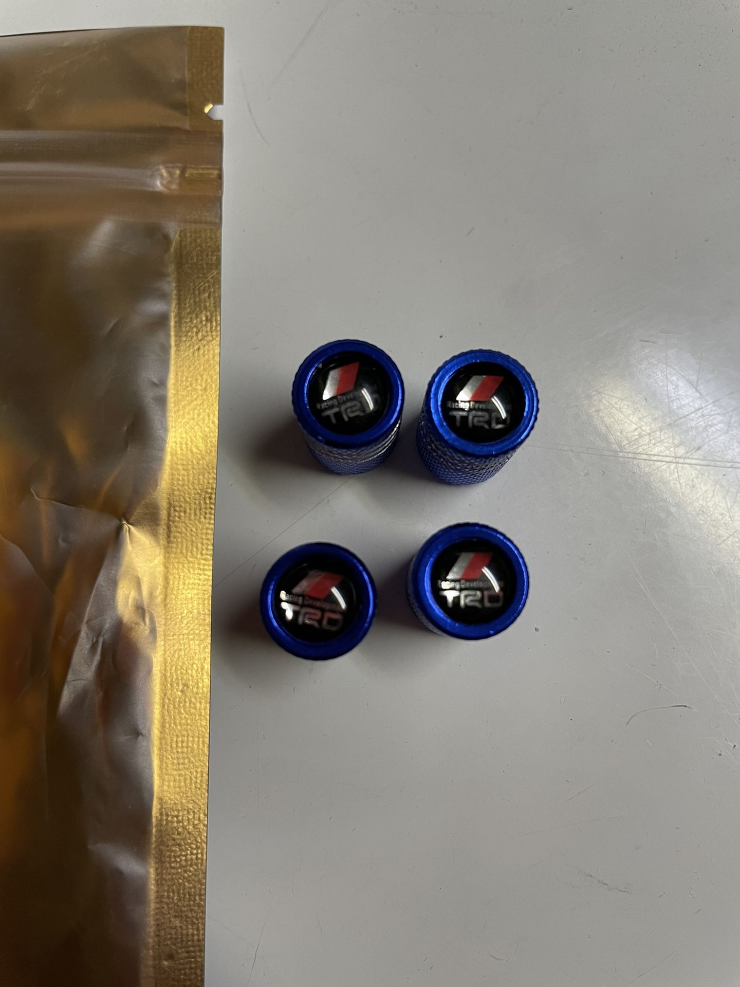 Toyota TRD Blue Alloy Valve Stem Caps