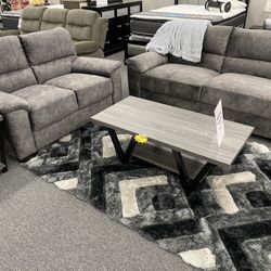 Soft Material Very Comfortable Dark Gray Sofa & Love Seat!!