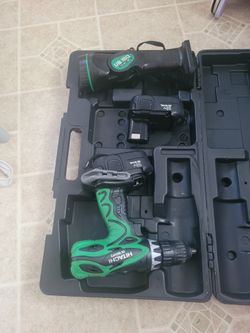 Hitachi Drill And Flashlight