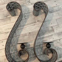 WALL SCONCES W/ CANDLE HOLERS
