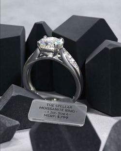 The Stellar Moissanite Ring 1.2ct Size 6