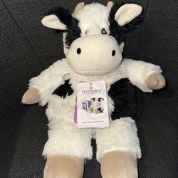 Microwaveable Black & White Cow - Cozy Plush Heatable Lavender Scented Stuffed Animals