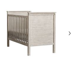 Pottery barn rory convertible crib in weathered white. 