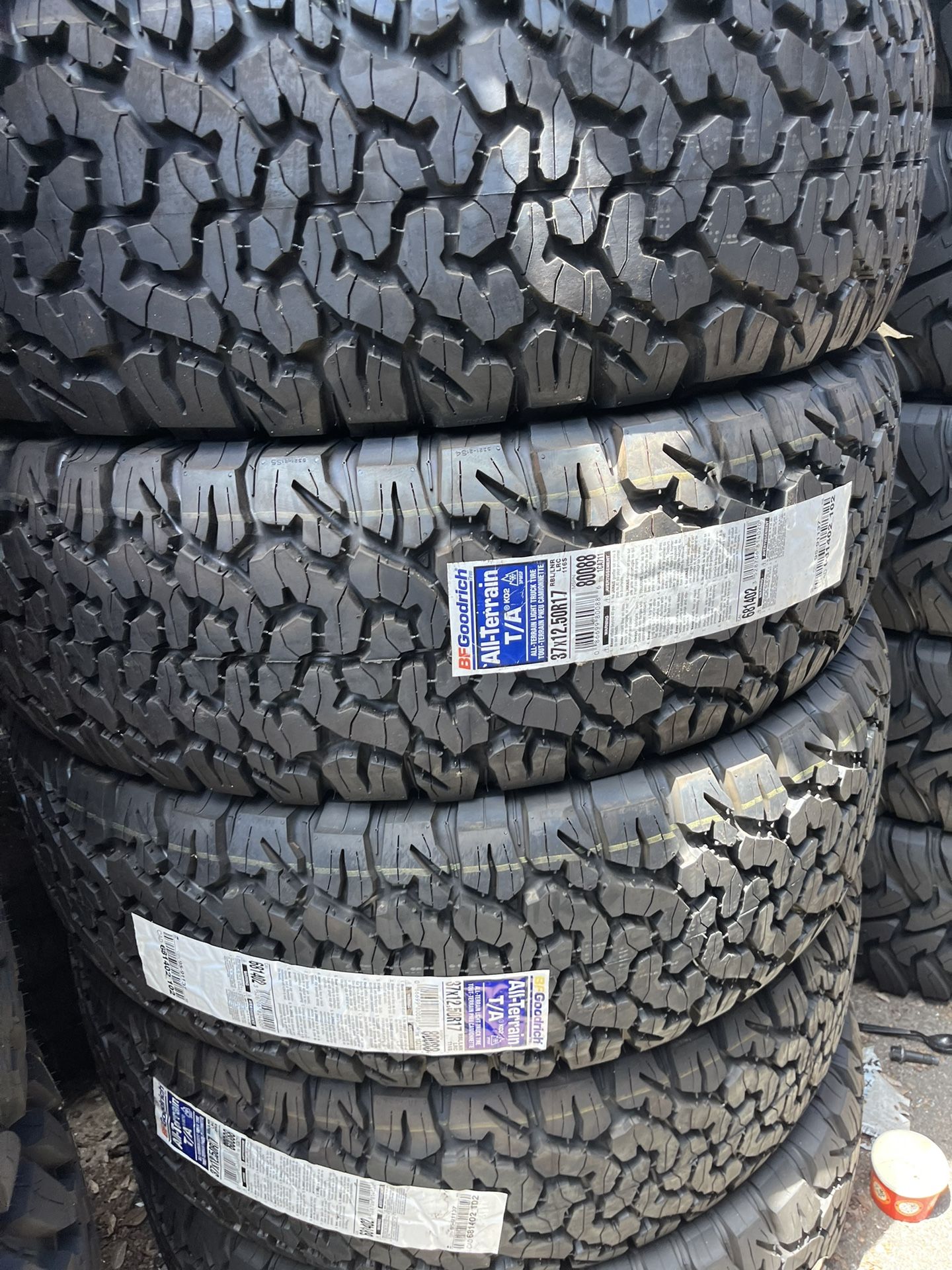 BFGOODRICH ALL-TERRAIN T/A KO2 37x12.50R17 TIRES FOR SALE!!!!!