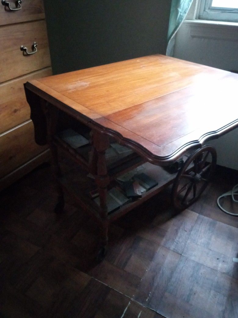 Drop Leaf Victorian Tea Cart