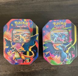Pokémon Mega Charizard X & Mega Charizard Y Collector Tin Set (Sealed) – 2 Tins – $85