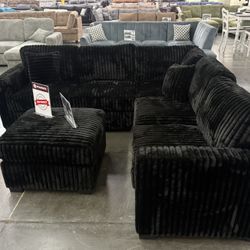 New Black Sectional 