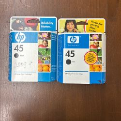 Hp Hewlett-Packard Ink Jet Print Cartridge 45 Black