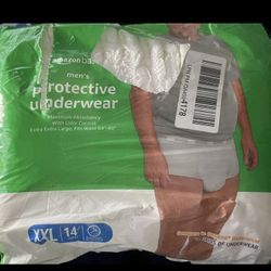Amazon Basics 2xl XXL Men’s Protective Briefs Underwear 14ct Adult Diaper Incontinence 