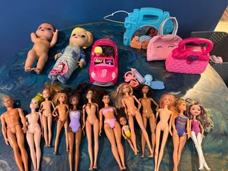 Barbies, dolls and other girl toys