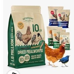 New 10 Pound Bag Dried Mealworms For Chicken, Bird, Etc Retails For Over 60$ Exp 4/26