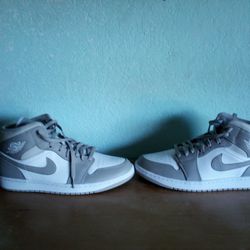 Grey And White Jordans Size 12