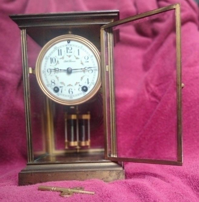 Antique Seth Thomas Mercury Pendulum Crystal Regulator Clock