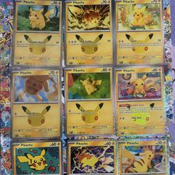 Pikachu Pokemon Cards 30th