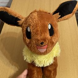 Build A Bear Pokemon Eevee Plush Stuffed Animal with Sound EUC! 12 X 17 approx