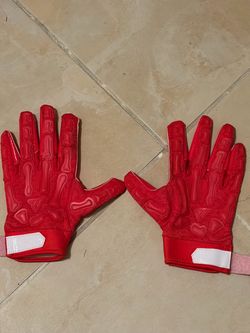 Rival Red Football Receiver Gloves