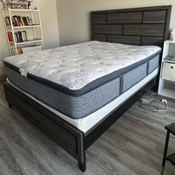 Queen Mattress With Box Spring And Bed frame Included 