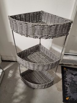 3 tier Grey corner storage