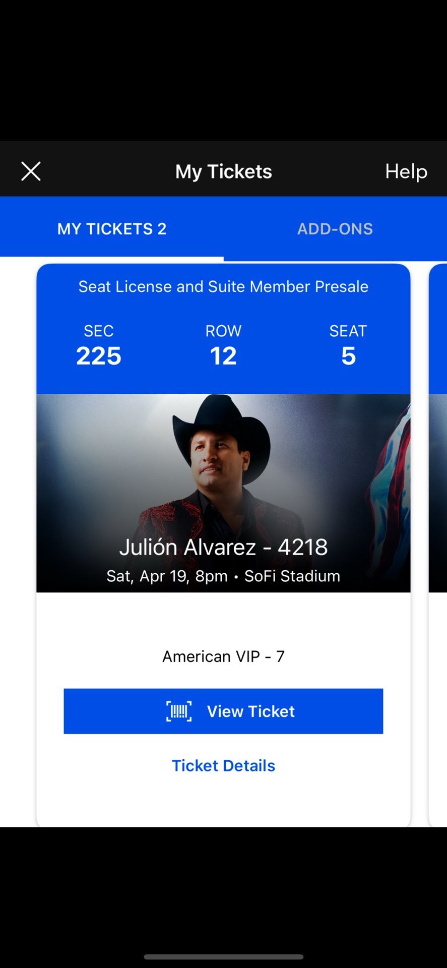 Julion Alvarez Concert Tickets 4/19/25