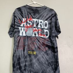 Astroworld "No Bystanders" Multi-Color Tie-Dye Tour Tee 2018–2019 Wish You Were Here Tour Large