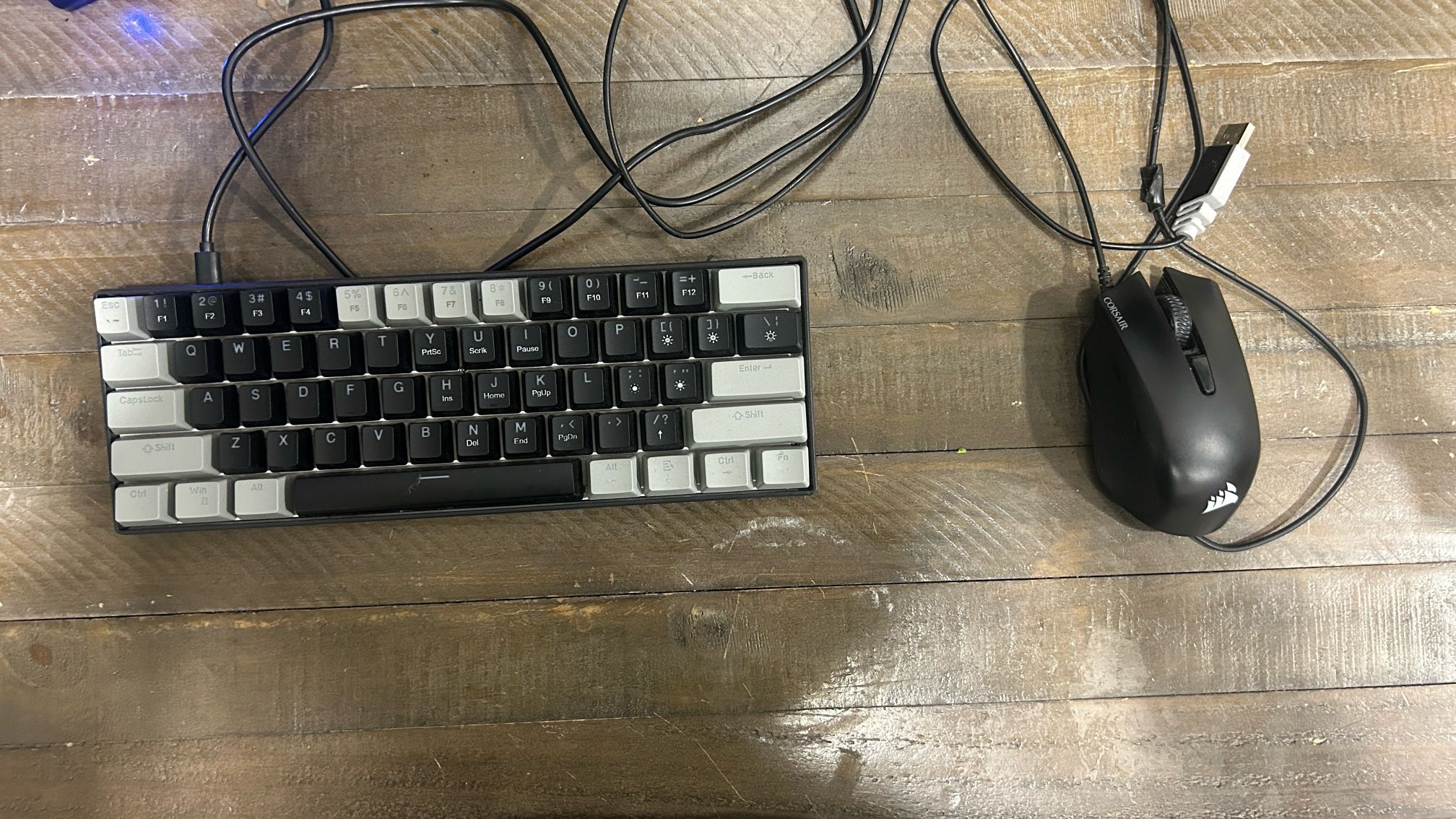 Corsair Harpoon RGB Mouse + MageGee Mechanical Keyboard Bundle (Wired, Great Condition)