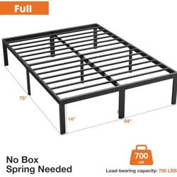 Metal Platform Bed Frames with Storage Space Under Base, Heavy Duty Metal Bed Frame with Sturdy Steel Slat Support, No Box Spring Needed, Noise Free, 