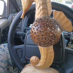 Wooden Seahorse 