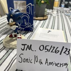 Sonic The Hedgehog 10th Anniversary Statue 500 Made