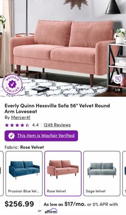 Rose Velvet Sofa