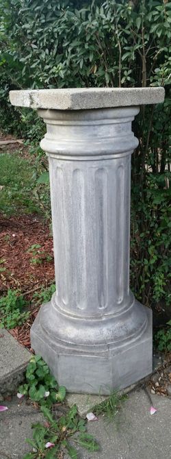 Pair of Heavy Cast Aluminum Fluted Columns in Solid Condition