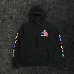 Chrome Hearts Multicolor Cemetery Hoodie Black Small