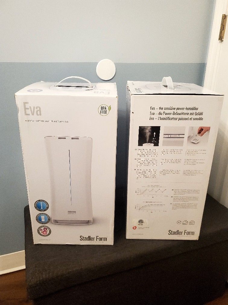 New Ultrasonic HUMIDIFIER Eva By Stadler Form.2 Available In White 