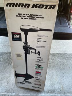 Brand New Minn Kota 30” 24lbs thust. Older but brand new and never used. Still excellent condition (works great)!