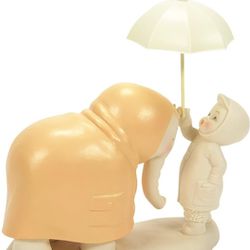 Department 56 Snowbabies Storybook How Do You Keep an Elephant Dry Figurine, 6.5 Inch, Multicolor