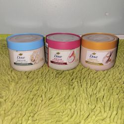 3 Dove Body Scrub 15oz 
