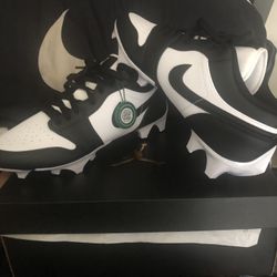 Nike Vapor Dunk Low Panda Cleats 🏈🔥