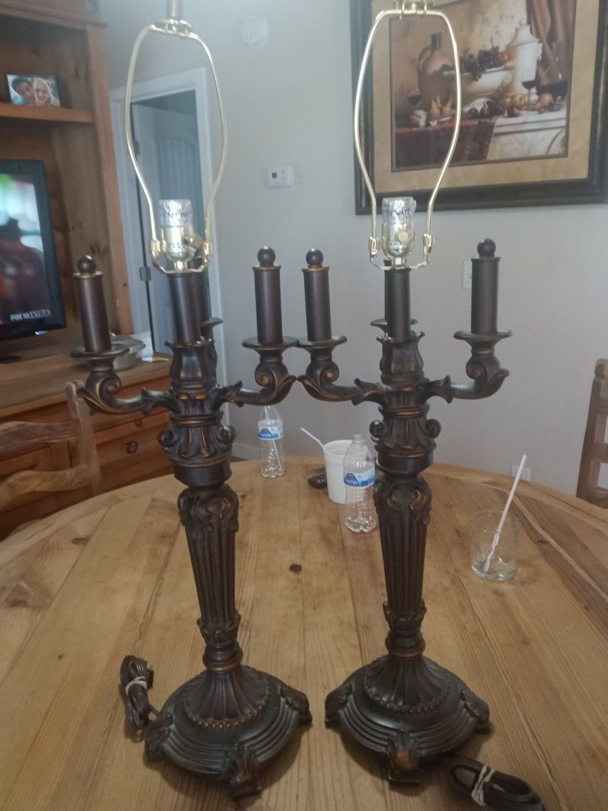 2 Antique Lamps Set