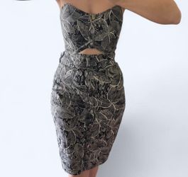 Black And White Rachel Roy Strapless Dress 2