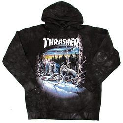Thrasher 13 Wolves Hoodie in Black (Rare)