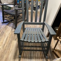 Rocking Wood Chair One Grey And One Black $125 Both