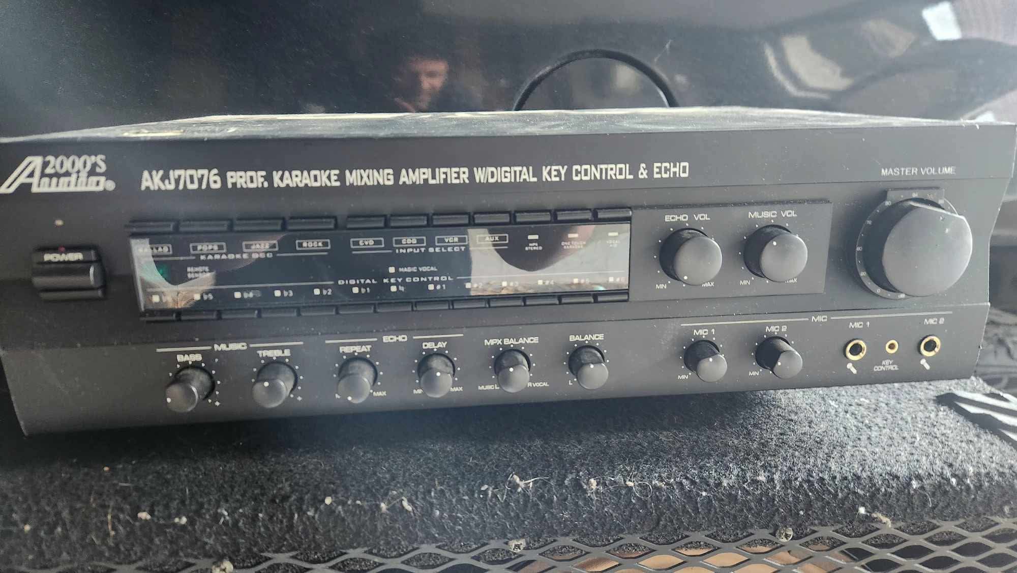 akj 7076 professional karaoke mixing amplifier with digital key control and echo