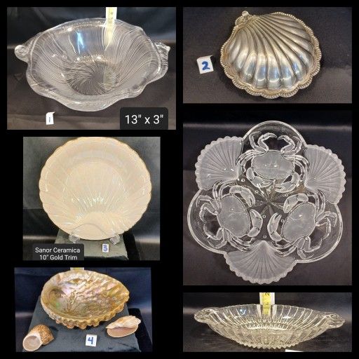 Vtg Sea Themed Dishes Prices Listed Below