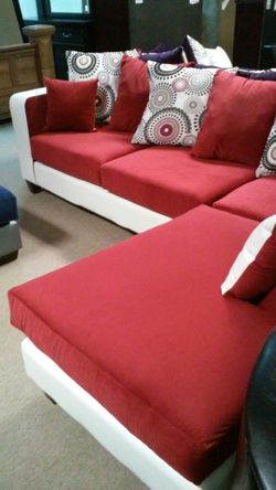 New Red Sectional With Warranty