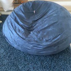 Royal Blue Micro Suede Oversized Beanbag