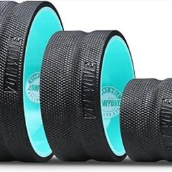 3 Pack Back Roller- Yoga Wheel for Back Pain Reliefn & Stretching, Back Wheel for Deep Tissue Massage, Foam Roller for Physical Therapy & Exercise