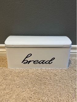 White Farmhouse Bread Box