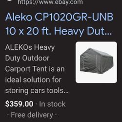 10x20 Heavy Duty Carport Canooy