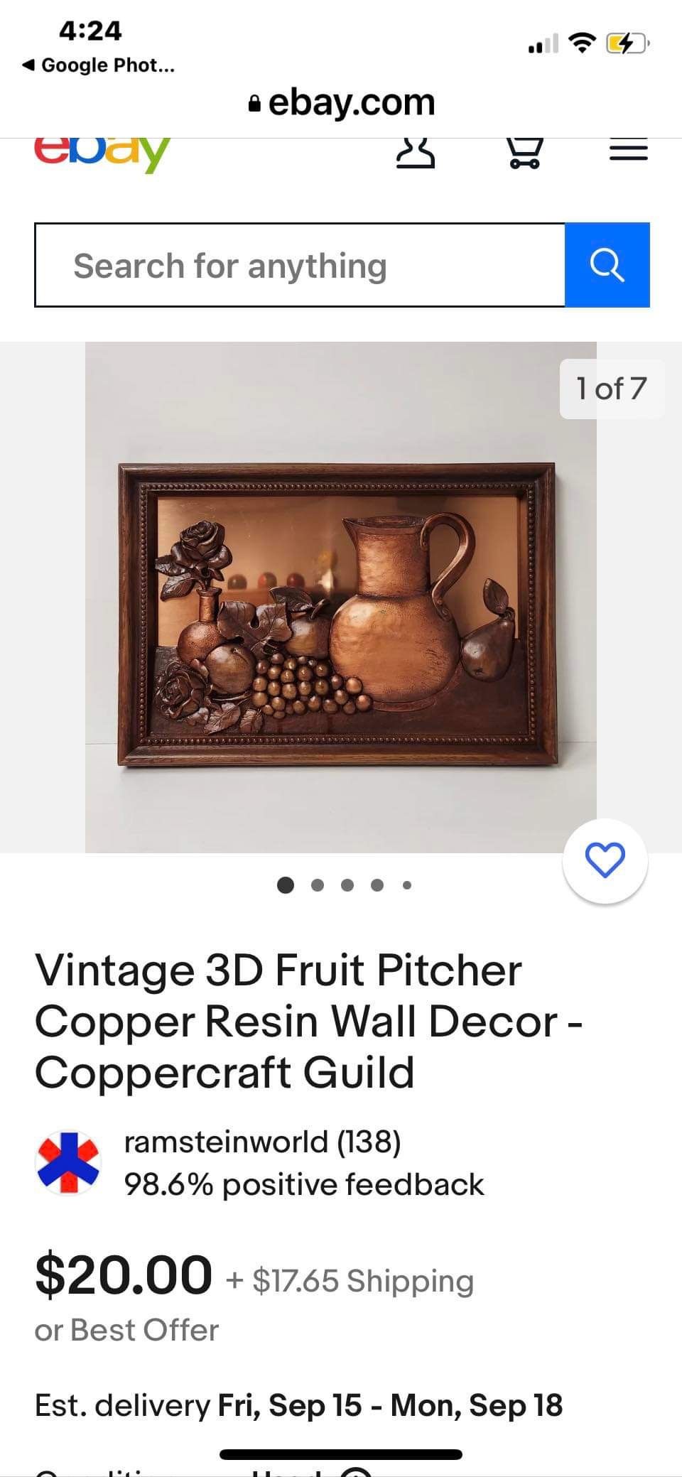 Vintage 3 D Pic