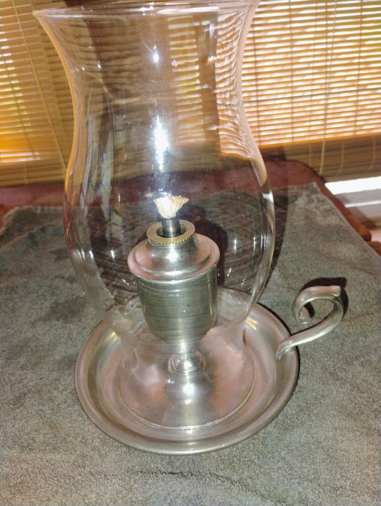 Danforth Shirley Pewter Oil Lamp